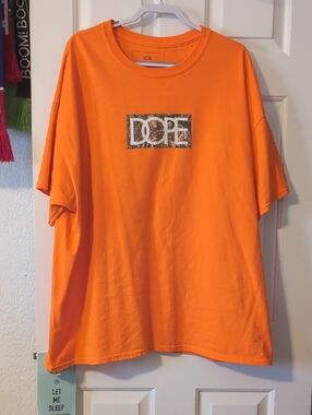 DOPE Bright Orange Box Logo Tee